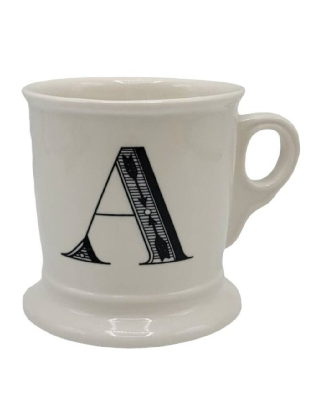 Anthropologie Monogram A Mug Barber Shaving 14oz Retro Initial Personalized